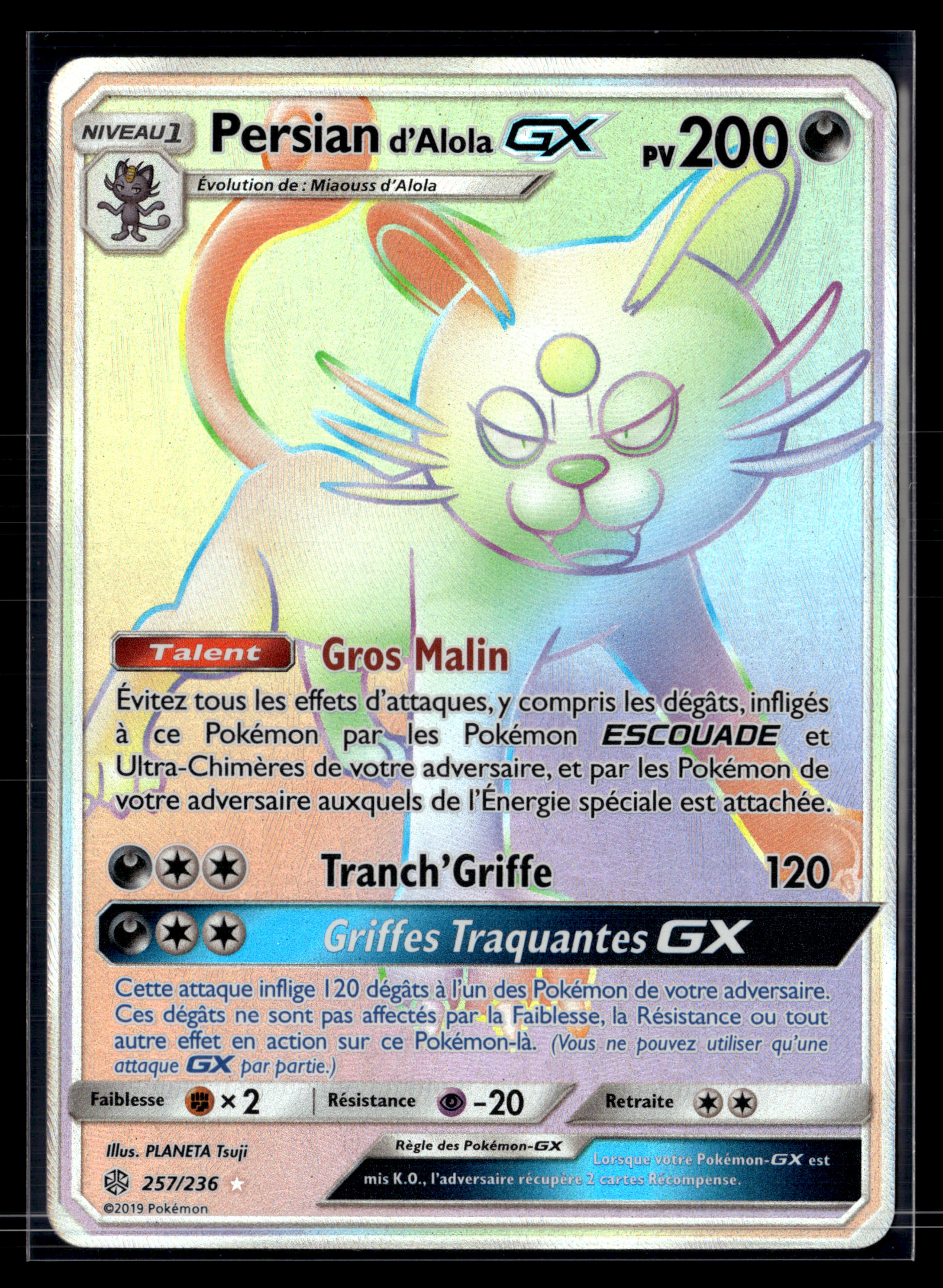 Persian d’Alola GX 257/236 Eclipse cosmique – MINT #2