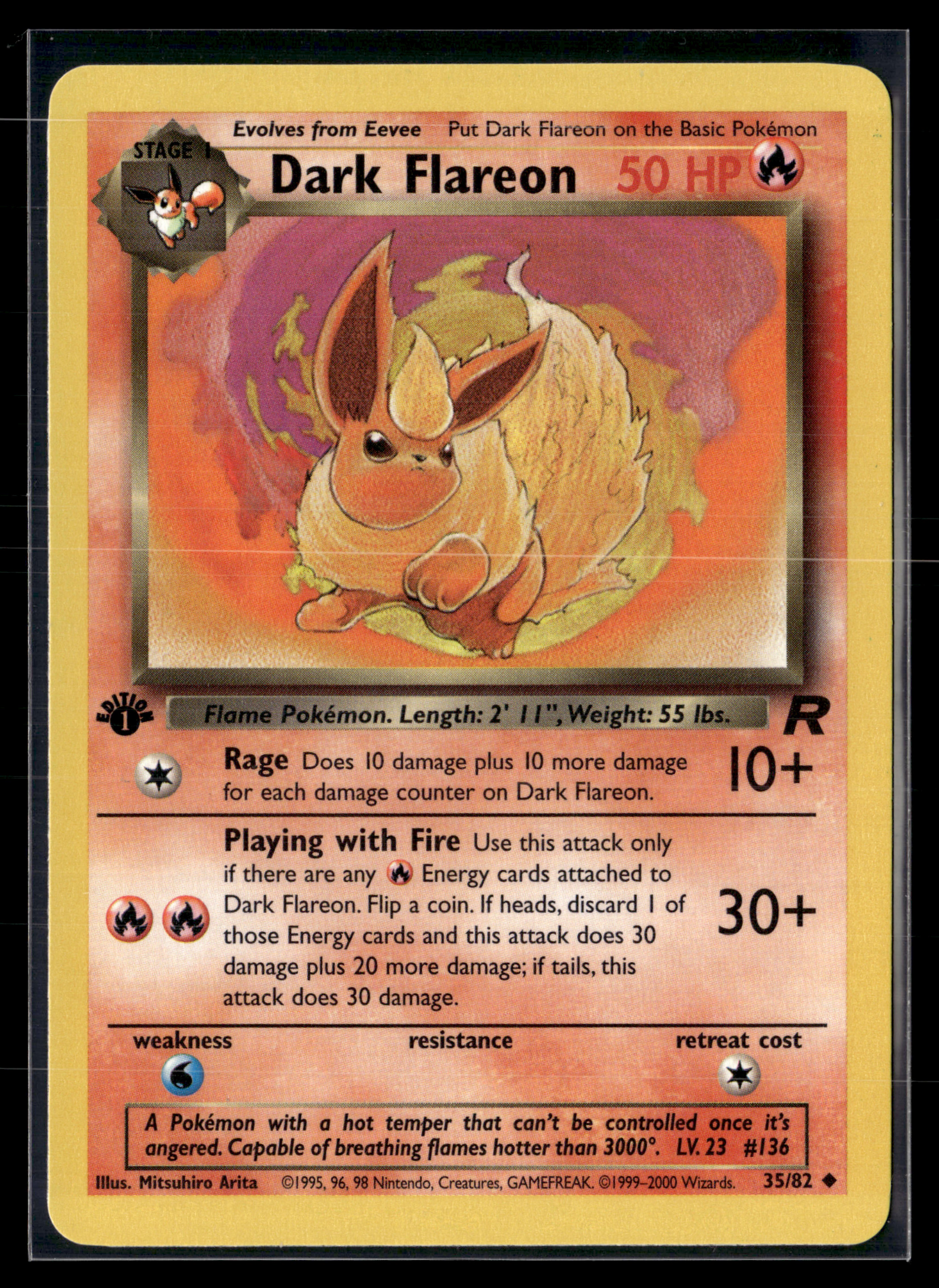 Dark Flareon 32/82 Team Rocket ED1 | NM