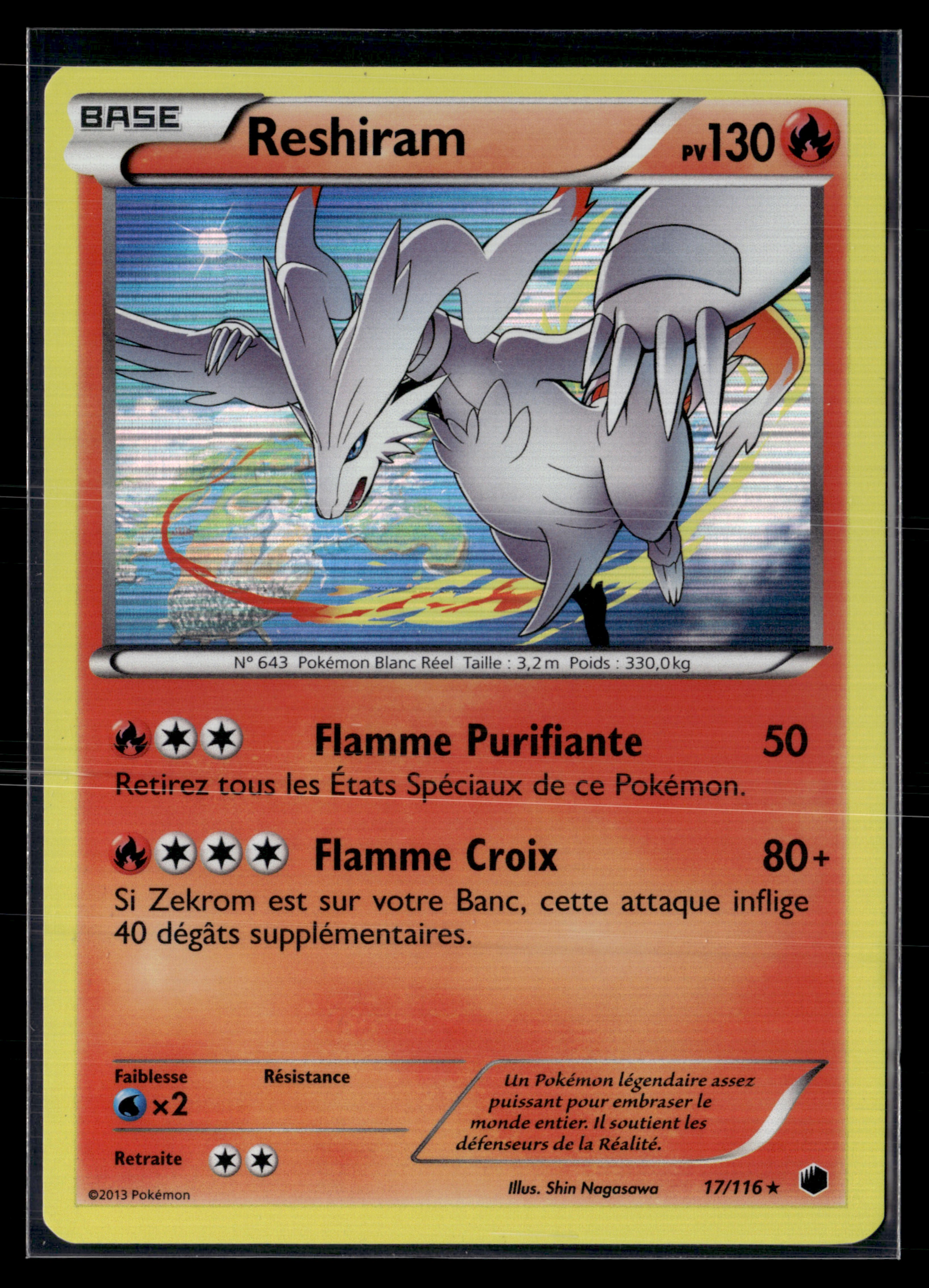 Reshiram 17/116 Glaciation plasma – EXC+