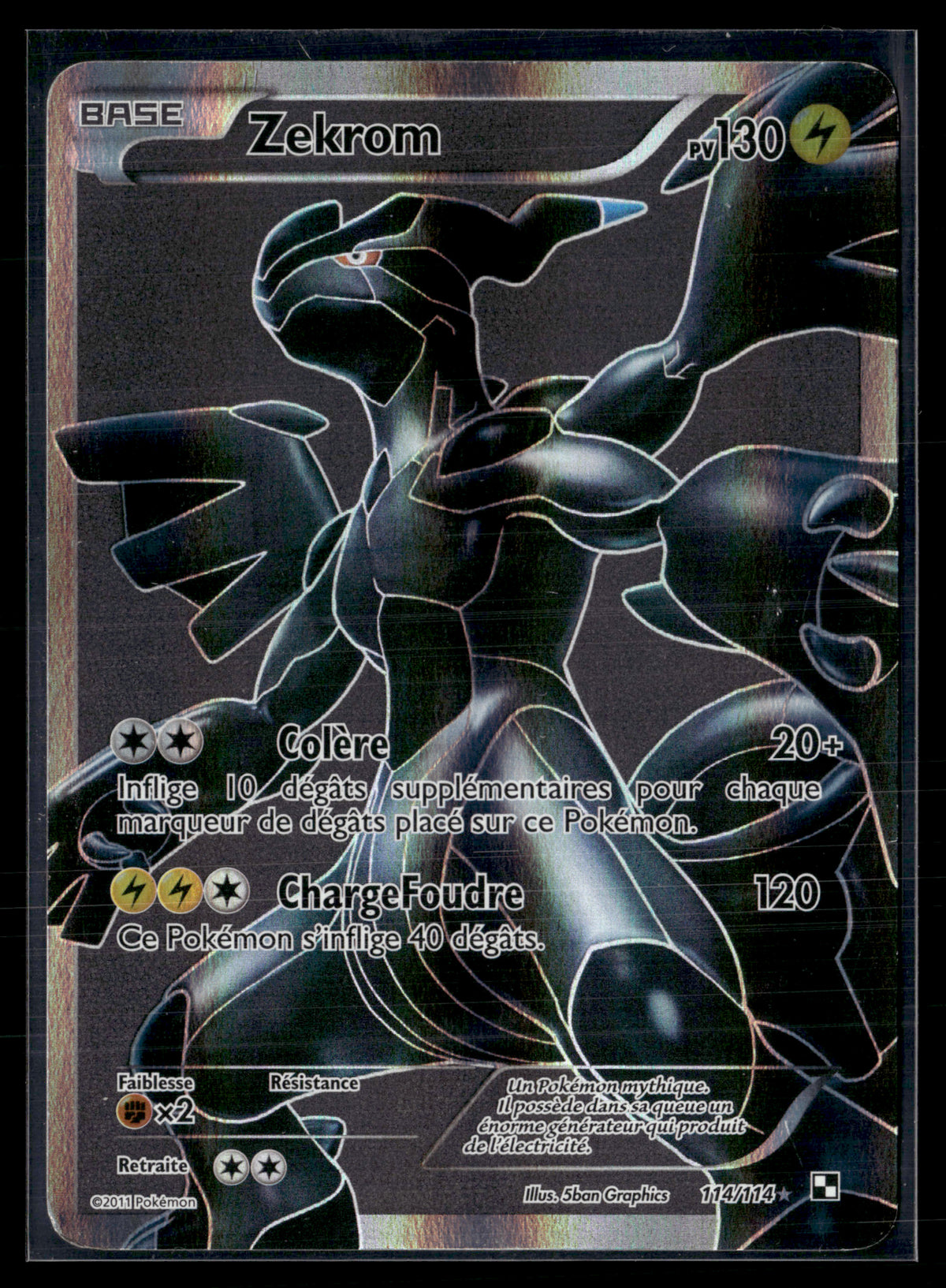 Zekrom 114/114 Noir et blanc | TBE+