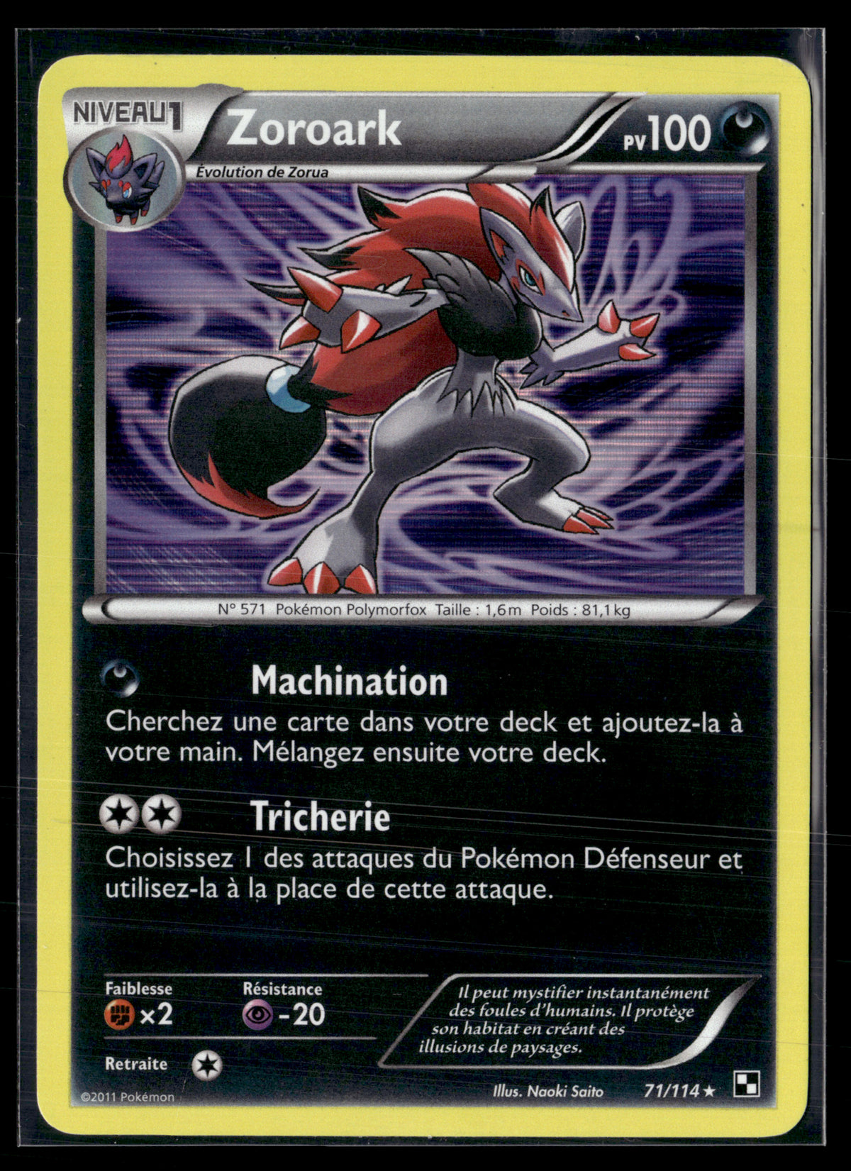 Zoroark 71/114 Noir et blanc | EXC+