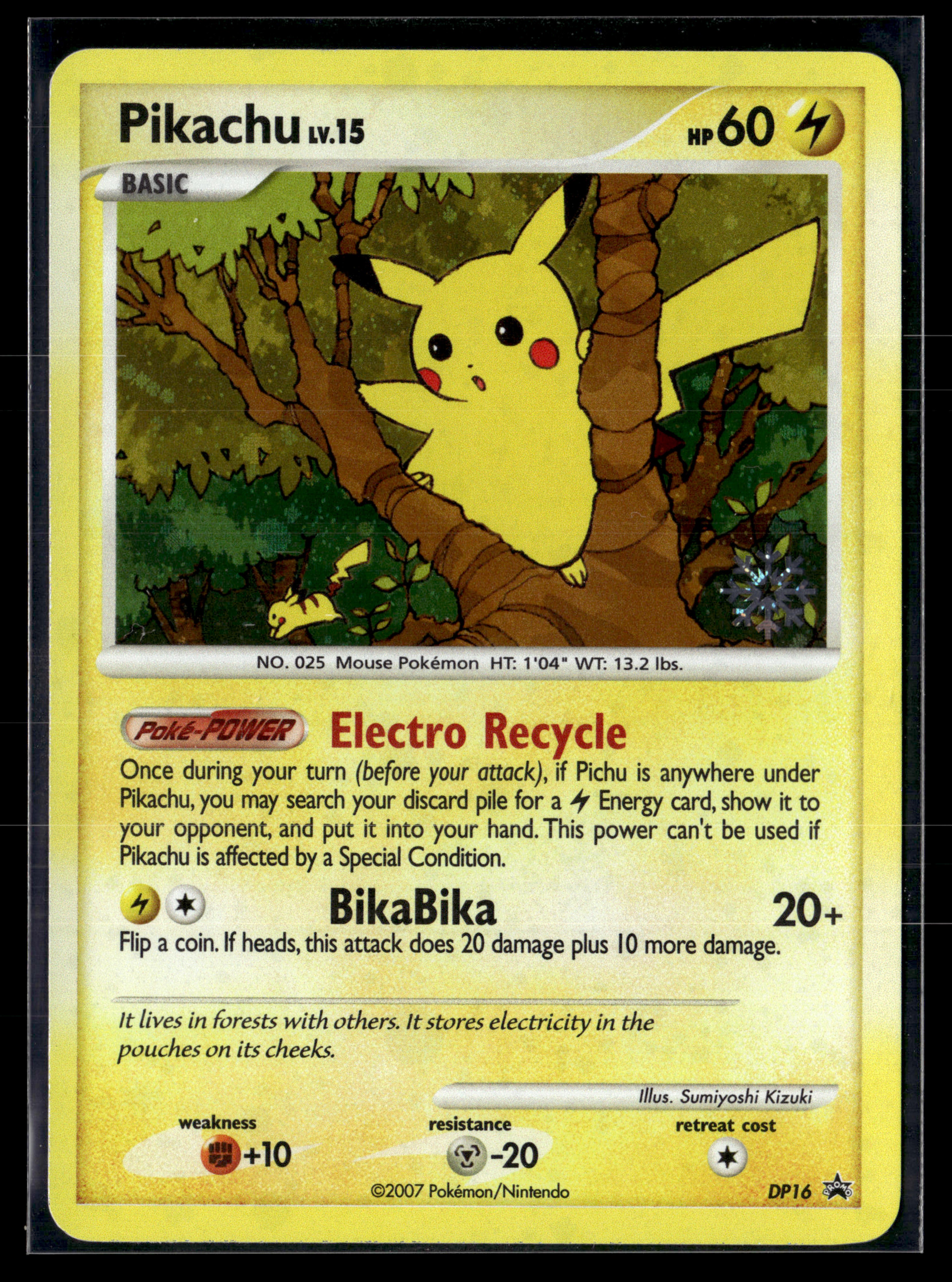 Pikachu DP16 Promo black star (US)| EXC+