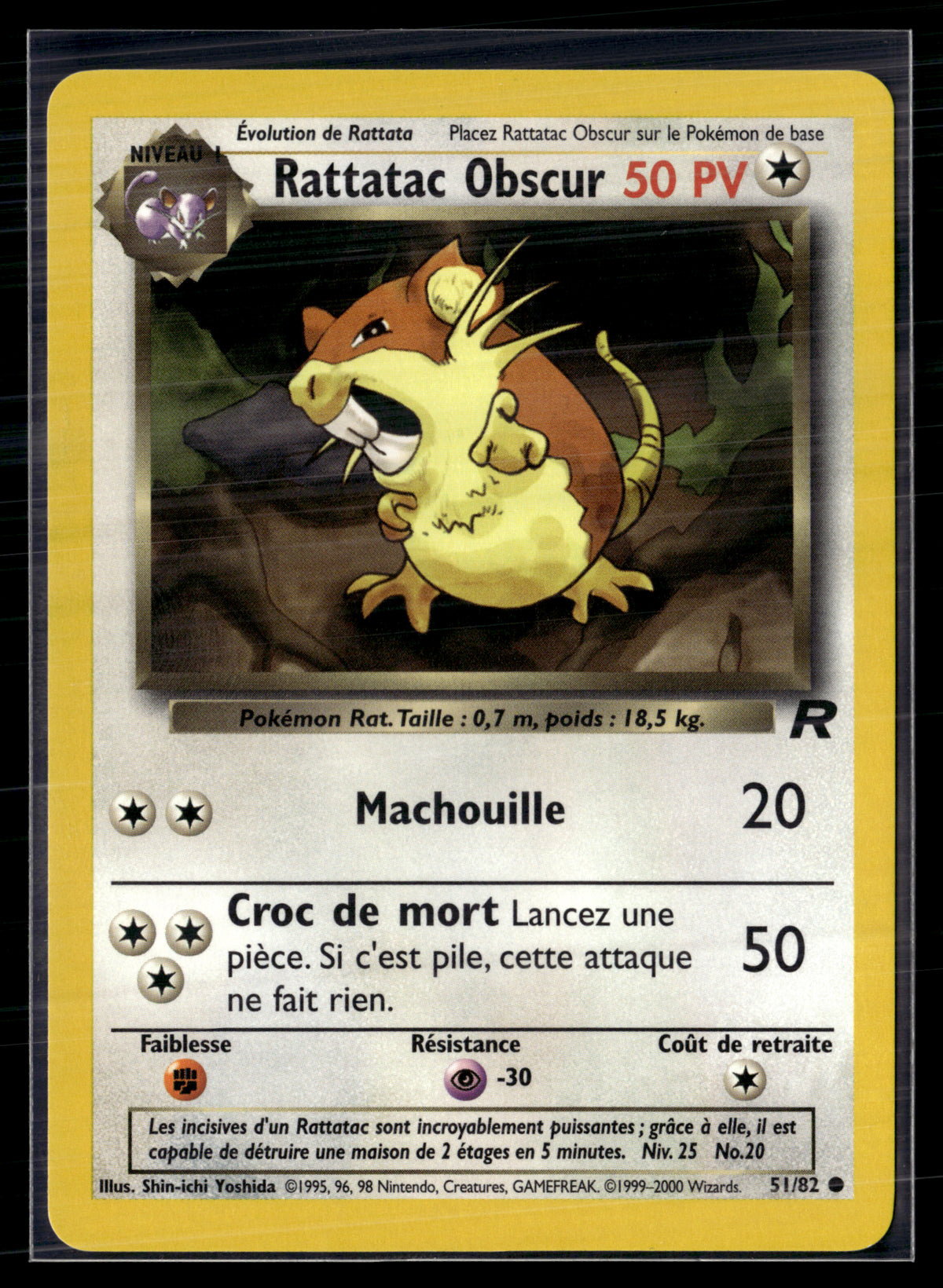 Rattatac obscur 51/82 - Team Rocket - NM