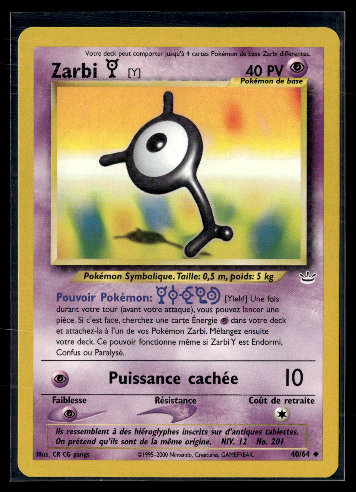 Zarbi Y 40/64 - Neo Revelation- NM