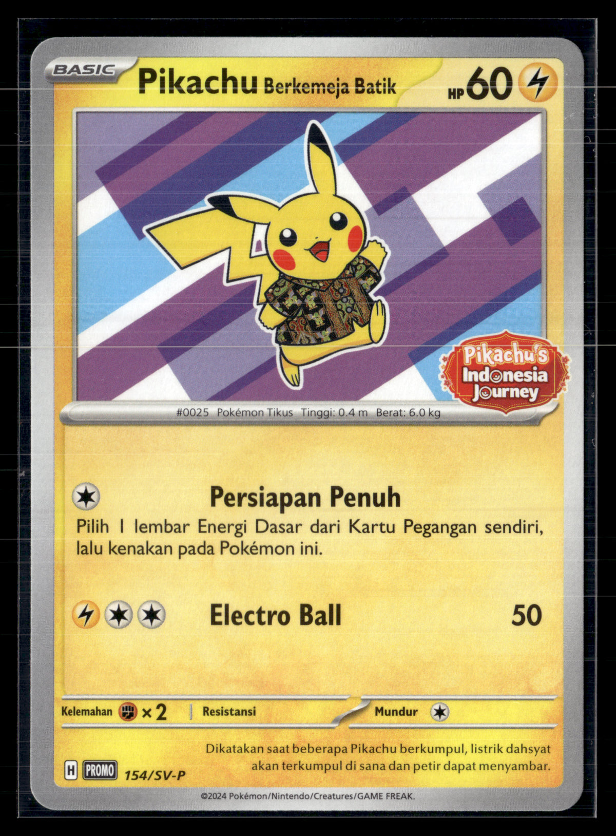 Pikachu Berkejmeja Batik 154/SV-P | EXC