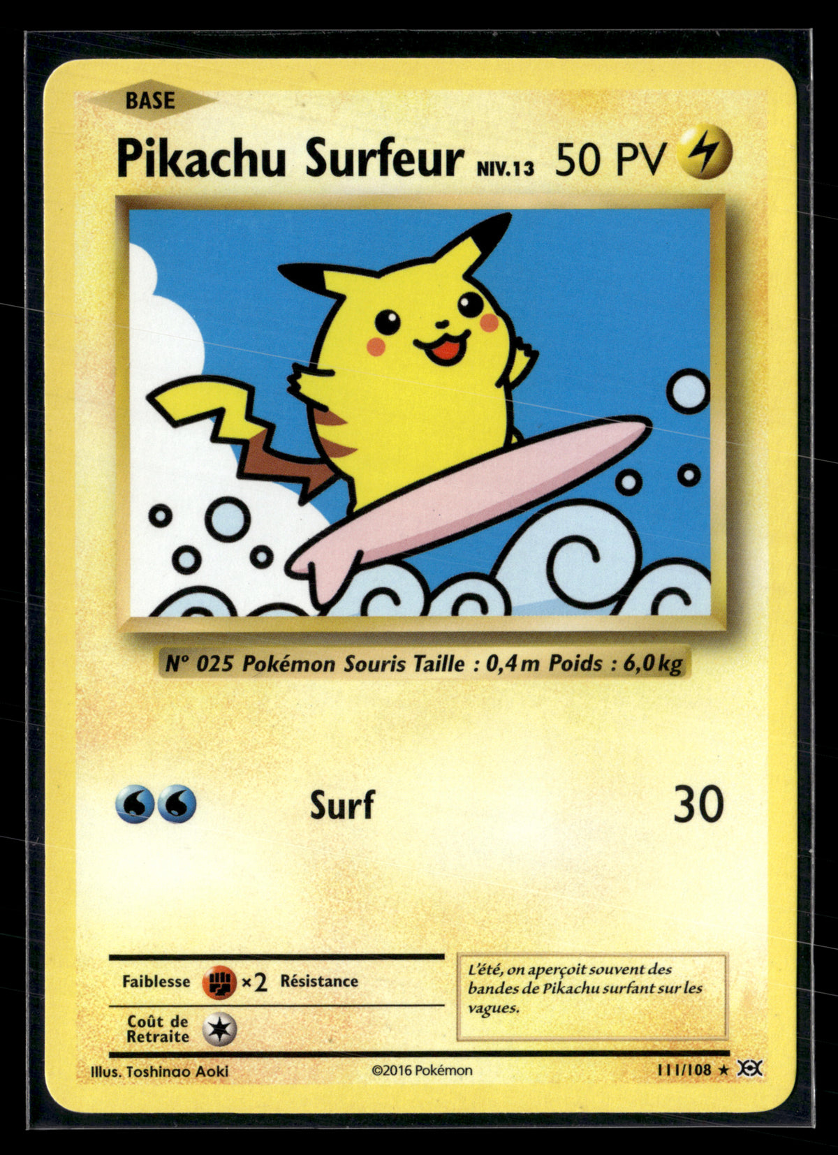 Pikachu surfeur 111/108 Evolutions | NM