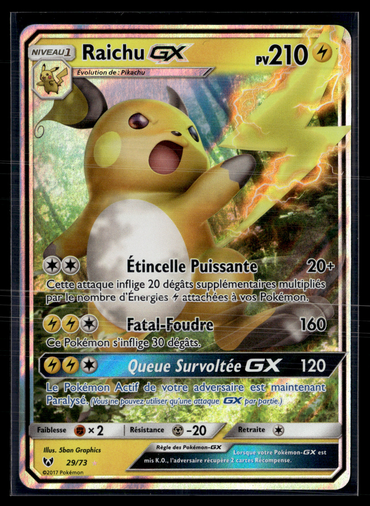Raichu GX 29/73 Légendes brillantes NM #2