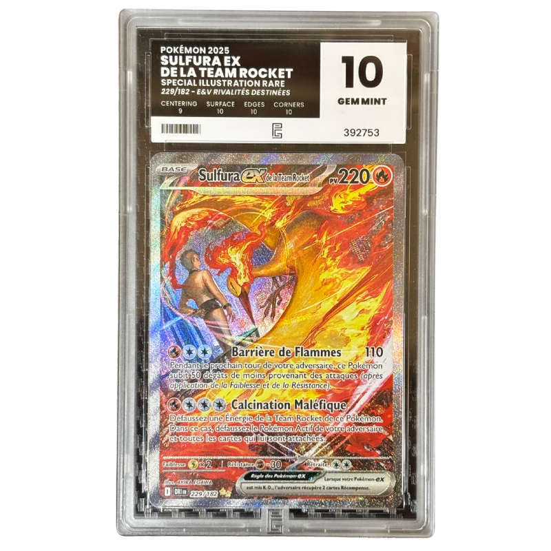 Sulfura EX de la Team Rocket 229/182 - Pure Grading 10